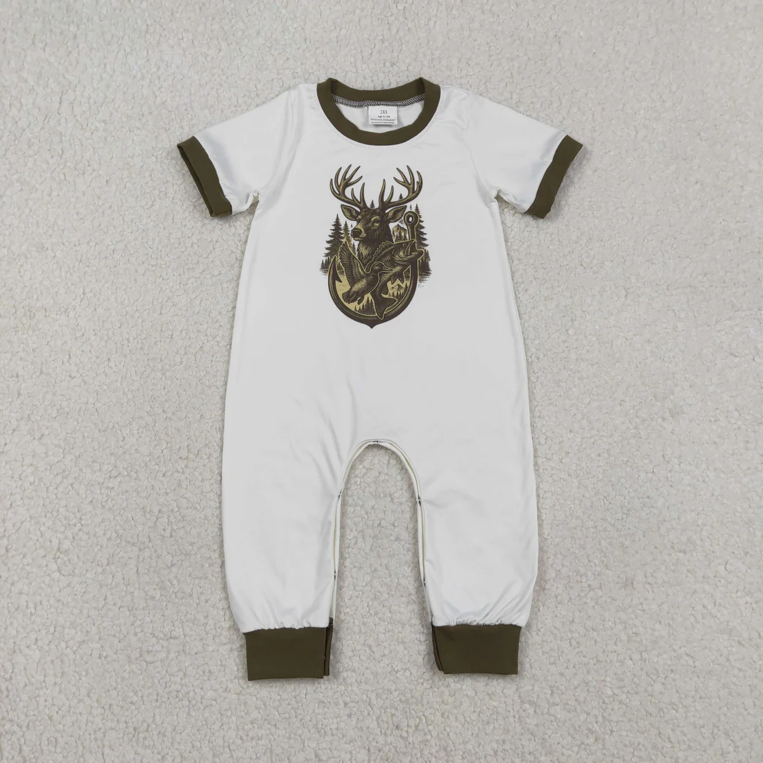 RTS NO MOQ Sibling Baby boy clothes duck short-sleeved rompers