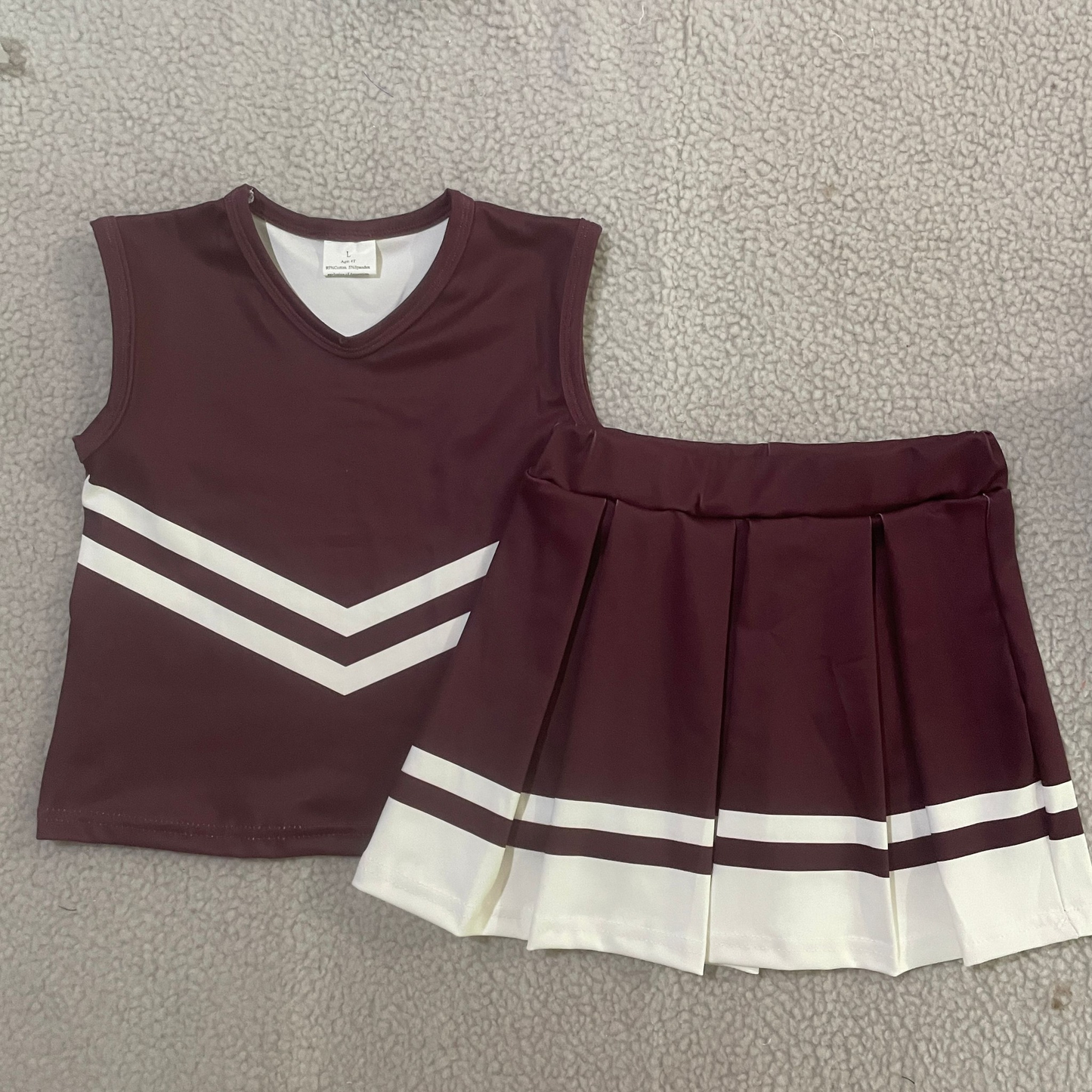 Custom moq 5 mix size milk silk eta 6-8weeks summer teams brick red baby girls clothes team sleeveless skirts shorts sets-25.7.15