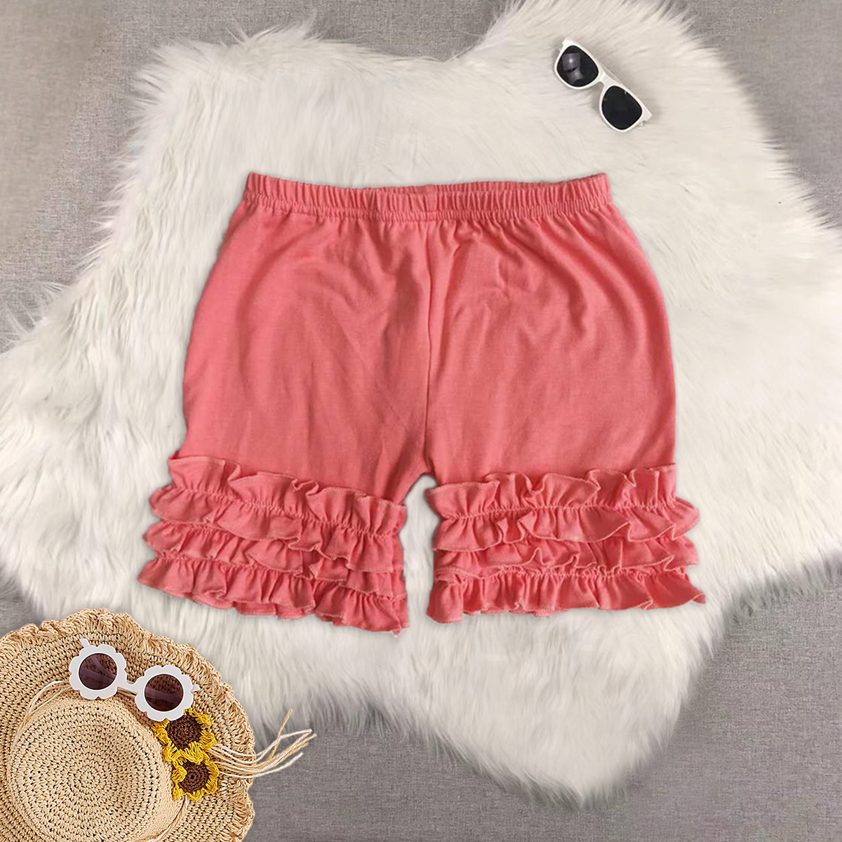 RTS NO MOQ baby girl clothes summer lace shorts