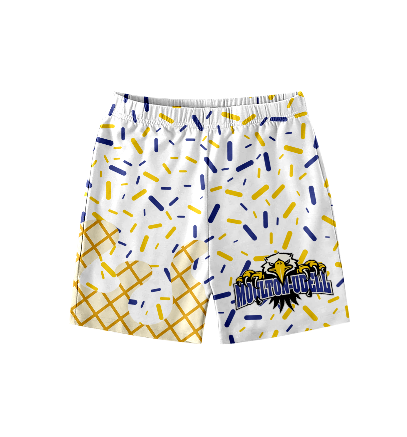 custom moq 3 eta 6-8weeks baby boys clothes team colors summer shorts
