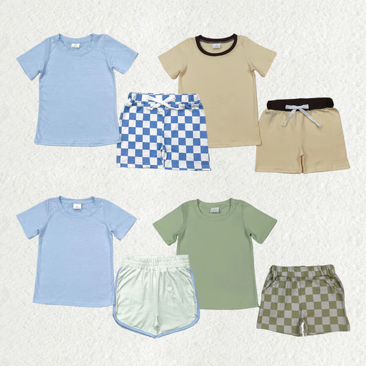 RTS NO MOQ baby boys Clothes short sleeve shorts Sets