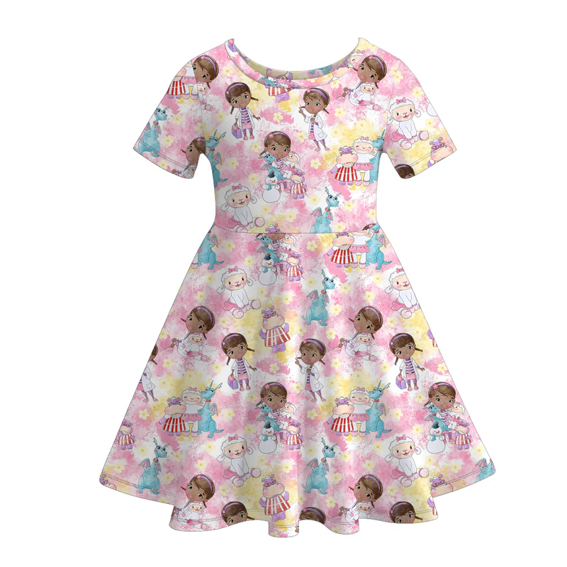 Custom moq 5 each style eta 6-7weeks milk silk baby girls summer short sleeves dresses 6-25.7.16