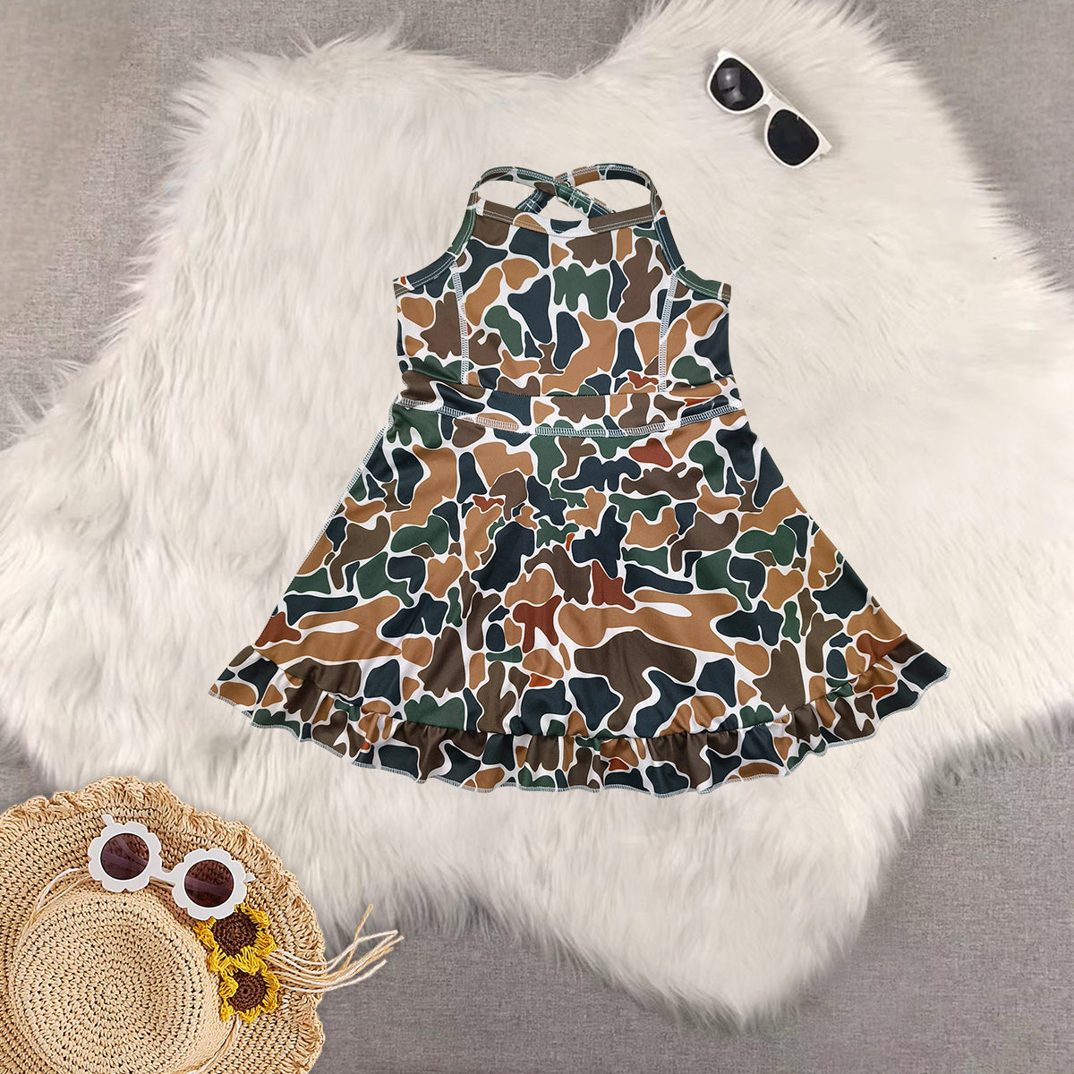 RTS NO MOQ baby girl clothes yoga floral suspender skirt sets