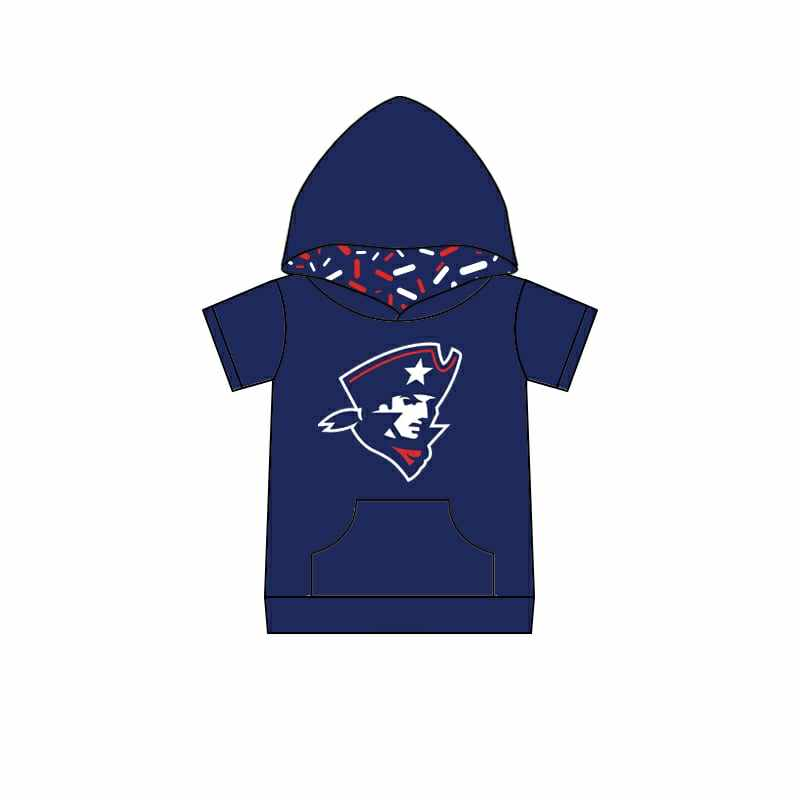 Custom moq 5 mix size milk silk eta 6-8weeks summer teams brick red baby girls clothes teamnavy and red drip ice gream style