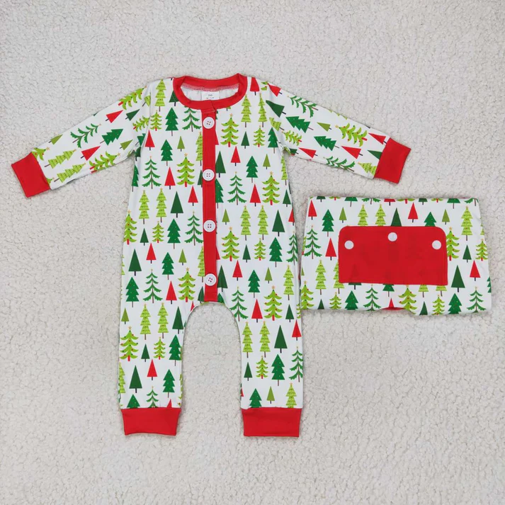 RTS NO MOQ Sibling Baby girls clothes Christmas long-sleeved trousers suit & rompers