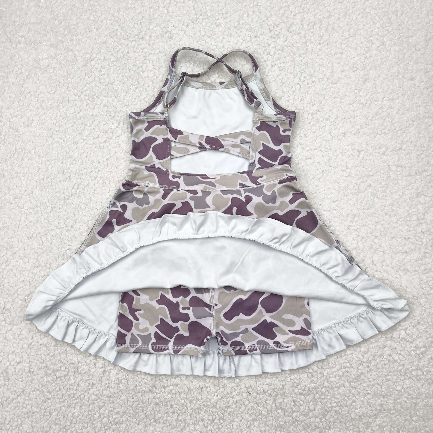 RTS NO MOQ Sibling baby girl clothes yoga solid color sleeveless dress