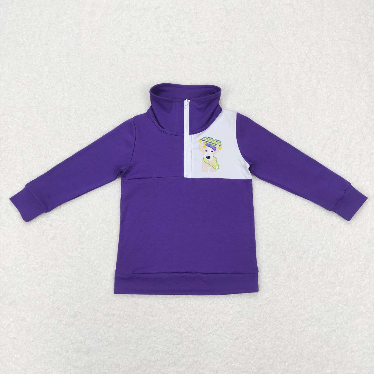 RTS NO MOQ Sibling baby boy girl clothes Mardi gras clothes long Sleeve Tops