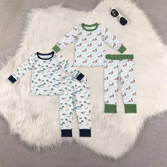RTS NO MOQ Sibling Baby boy clothes duck long-sleeved trousers suits