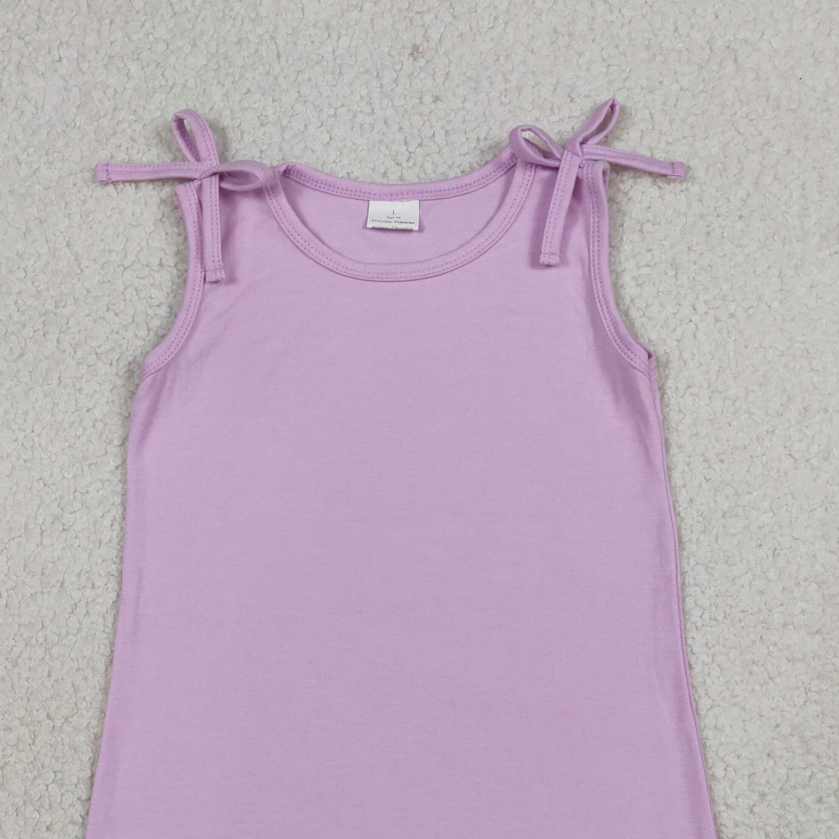 RTS NO MOQ GSD3706 Baby Girls Pink Scallop Edge Knee-Length Dress with Bows Sleeveless Outfit