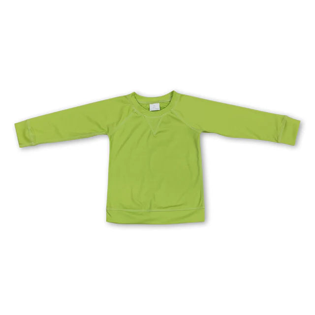 RTS NO MOQ Sibling Baby Girls Long Sleeves Yoga Shirts Tops