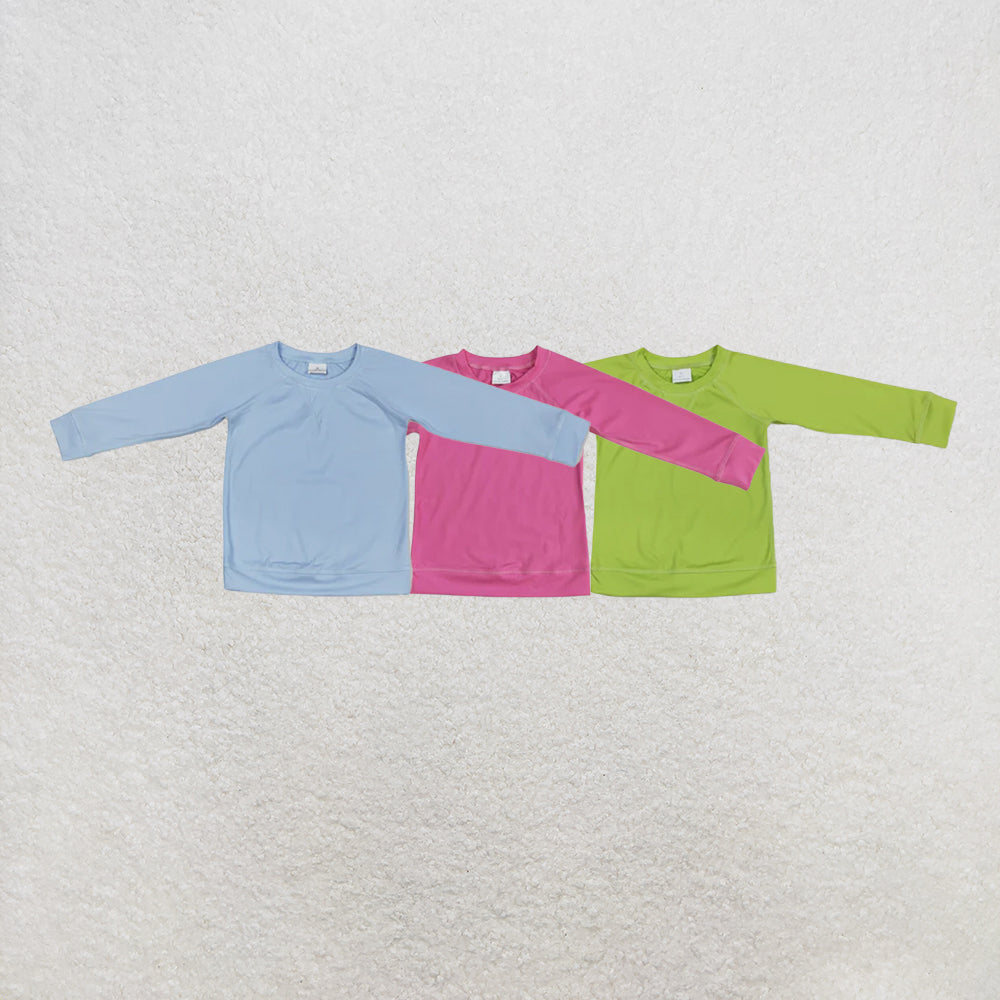 RTS NO MOQ Sibling Baby Girls Long Sleeves Yoga Shirts Tops