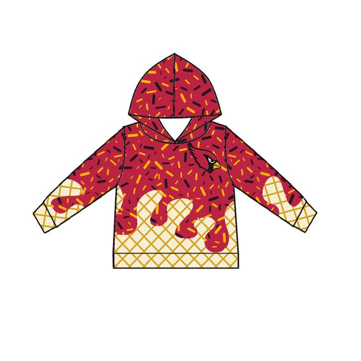Custom moq 5 mix size milk silk baby girls clothes team red hooded long sleeve tops and short sleeve top and dress and pants and shorts-25.6.28