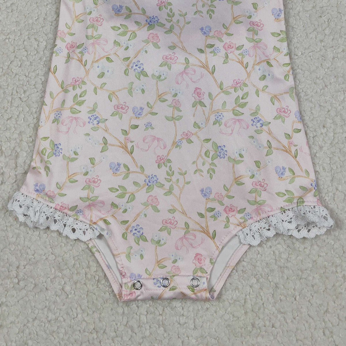 RTS NO MOQ SR3461 Baby Girls Plaid Flowers  Strap Ruffle Back Bow Rompers