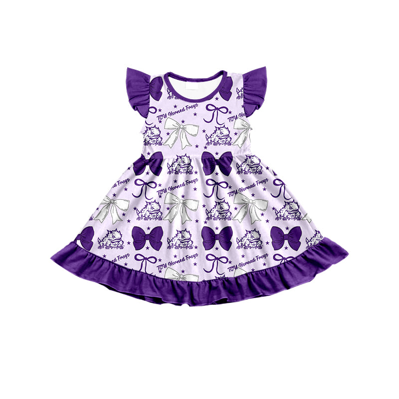 Custom moq 5 mix size milk silk summer teams baby girls clothes team bow purple sleeveless skirts sets and dress 1 and dress 2 and top-25.6.23