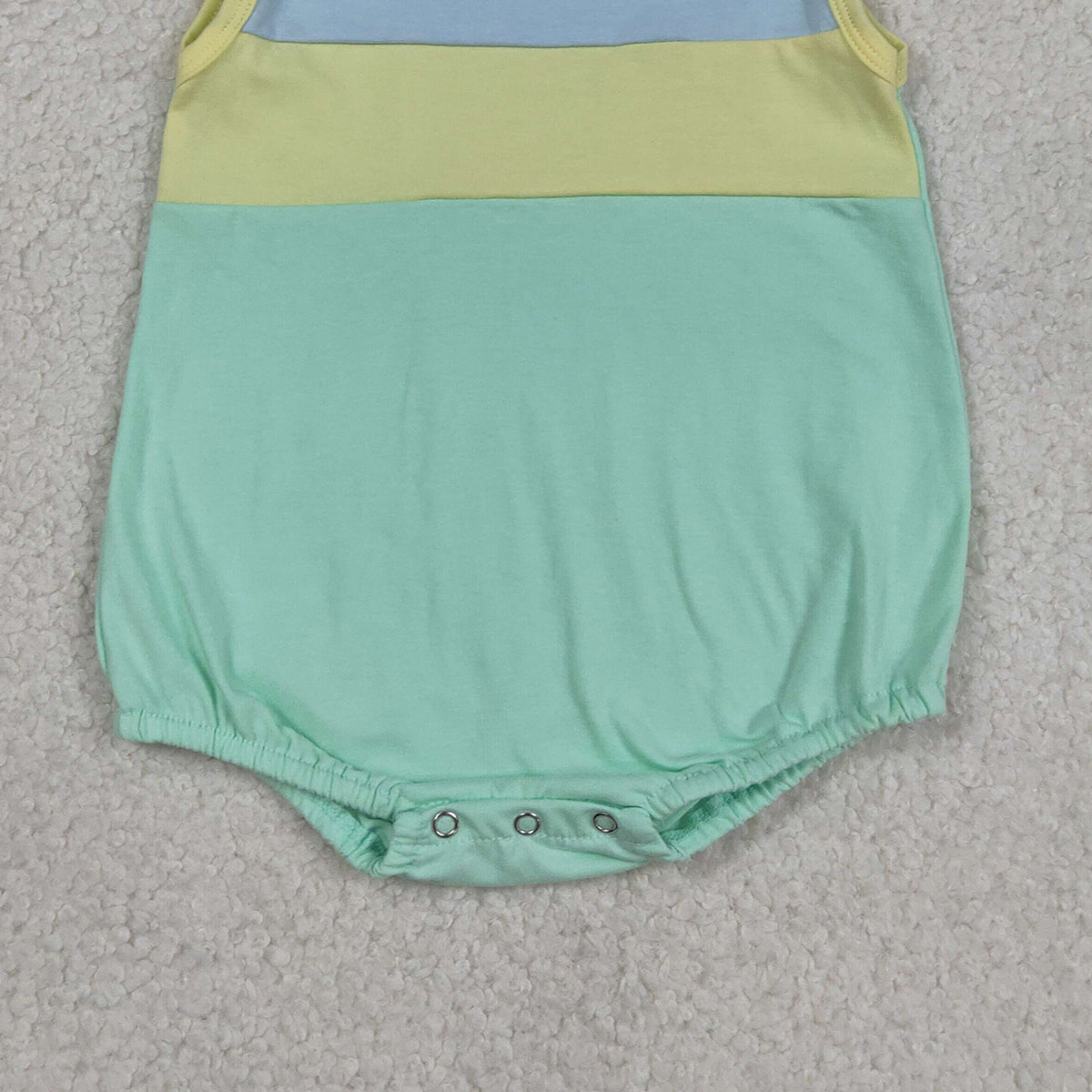 RTS NO MOQ SR3660 Baby Boys Sleeveless Rompers Blue Yellow Aqua Rompers for Infants