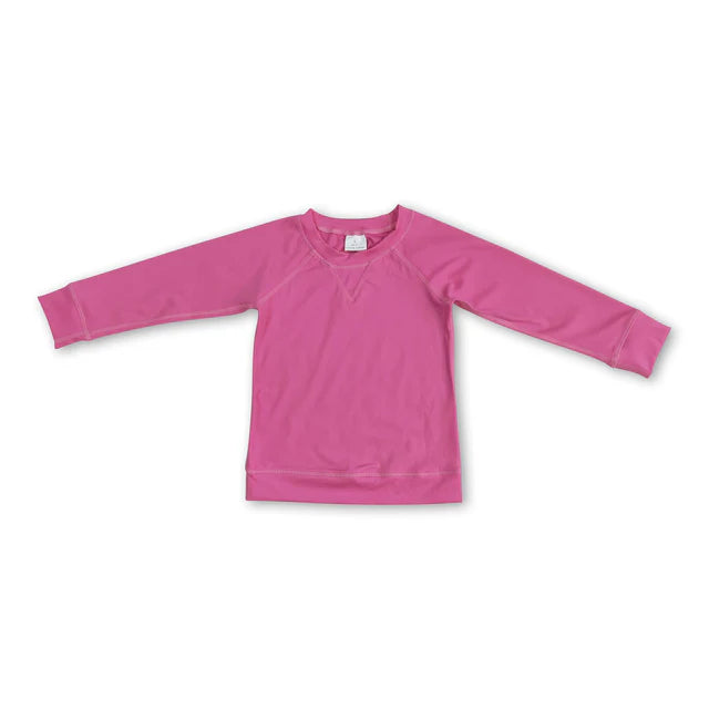 RTS NO MOQ Sibling Baby Girls Long Sleeves Yoga Shirts Tops