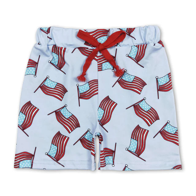 RTS NO MOQ（In Stock)Baby Boys Summer Western Cow Bottom Shorts