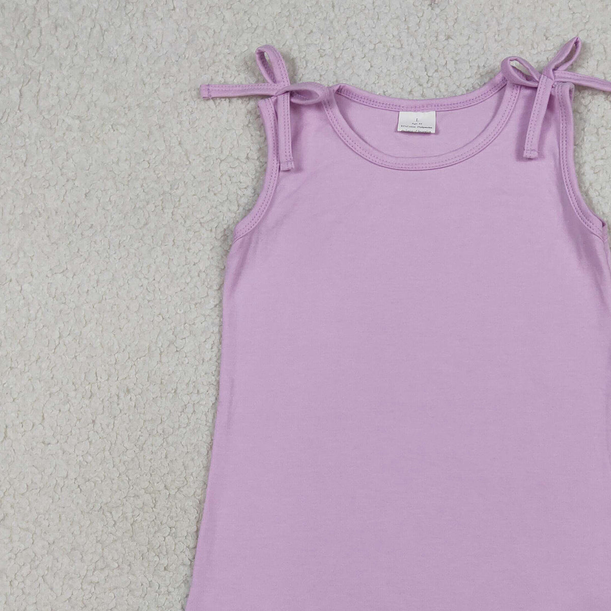 RTS NO MOQ GSD3706 Baby Girls Pink Scallop Edge Knee-Length Dress with Bows Sleeveless Outfit