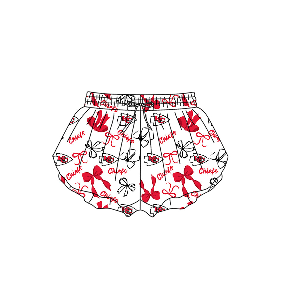 Custom moq 5 mix size milk silk summer teams Baby Girls Red Bow Vest Top Skirt Shorts Sets Sleeveless Knee Length Dresses Yoga Shorts Yoga Active Outfit