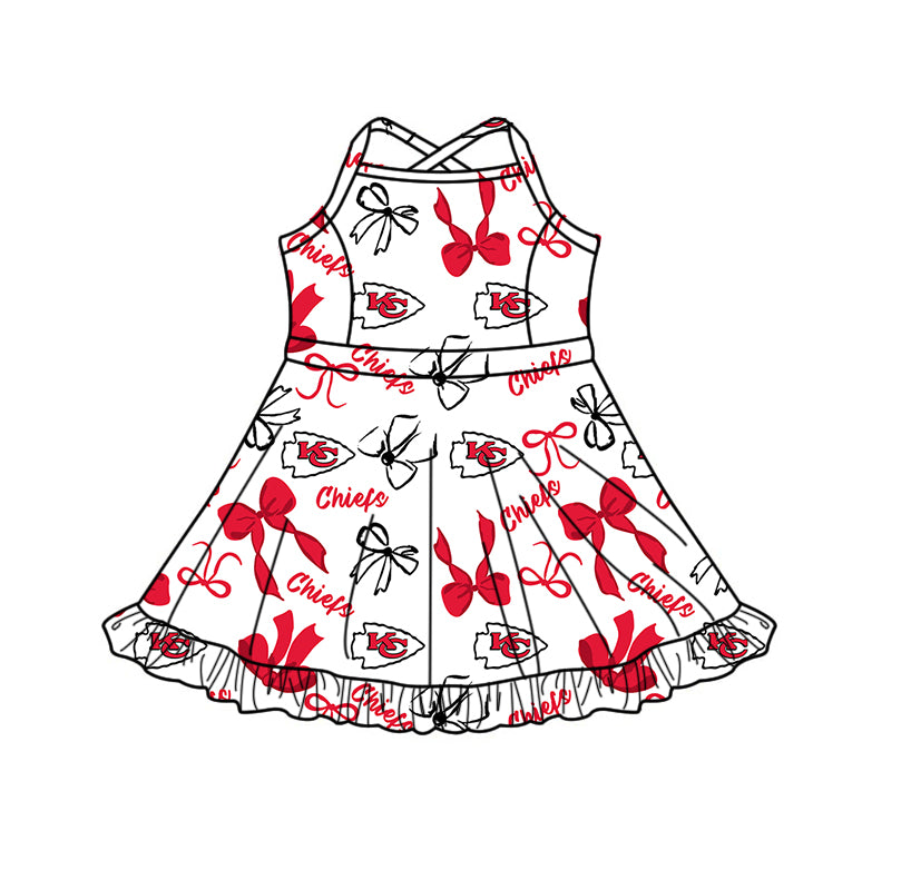 Custom moq 5 mix size milk silk summer teams Baby Girls Red Bow Vest Top Skirt Shorts Sets Sleeveless Knee Length Dresses Yoga Shorts Yoga Active Outfit