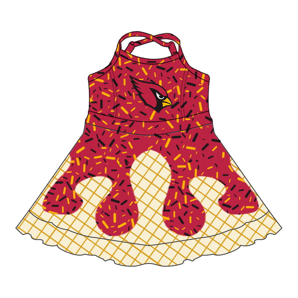 Custom moq 5 mix size milk silk baby girls clothes team red hooded long sleeve tops and short sleeve top and dress and pants and shorts-25.6.28