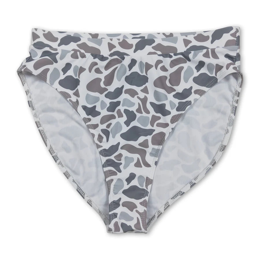 RTS NO MOQ Sibling Adult Women Western Camouflage Top Bummies 2pcs Bikini Swimsuits Sets