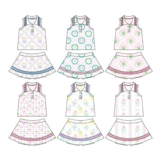 3.27 custom each style moq 5eta 4-6week Sibling Sister baby girls clothes Short sleeve yoga dress 1 and dress 6 match family design