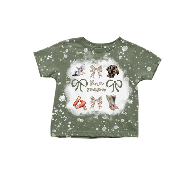 8.27 custom each style moq 5 eta 4-6week baby boy clothes bow puppy short sleeve top