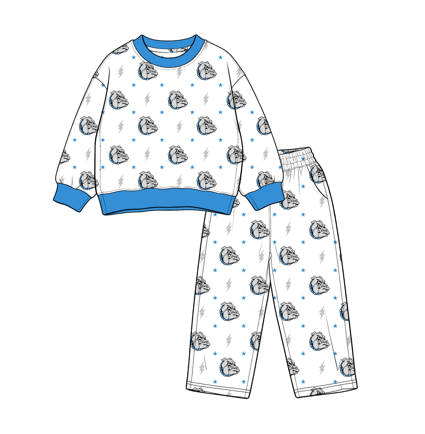 custom moq 5 mix size MSD070809 Baby Kids White Long Sleeve Tops Long Pants Team Casual  Clothes Set