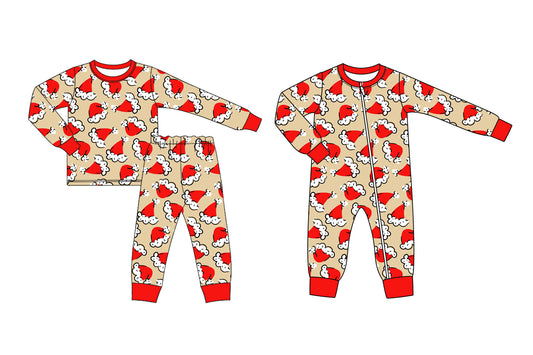 25.6.13 custom each style moq 5eta 4-6week Sibling Sisters Christmas hat baby boy long sleeve pants sets and rompers match family design
