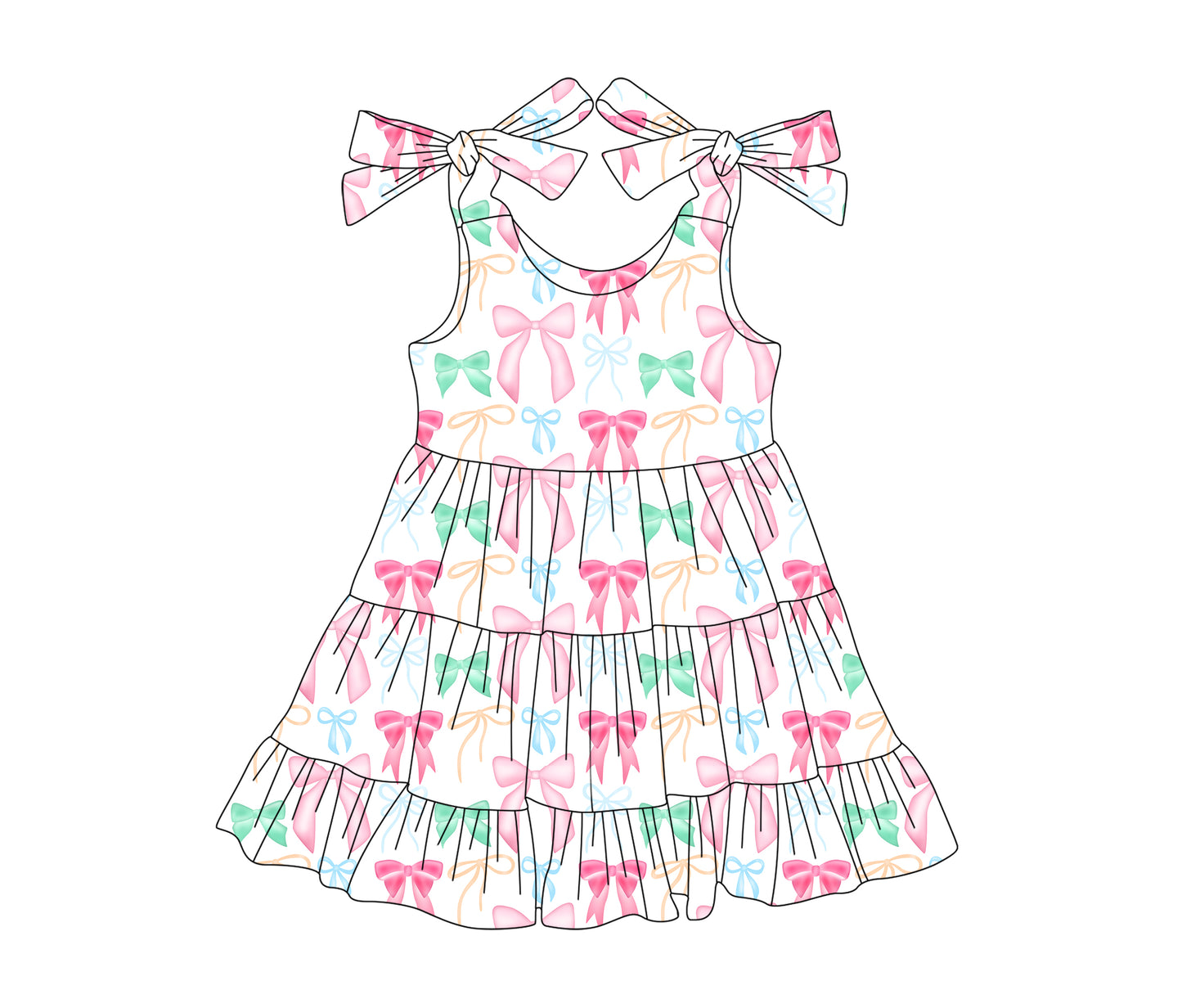 3.4 custom each style moq 5eta 4-6week Sibling Sister baby girls short sleeve dress and dress 5 match design