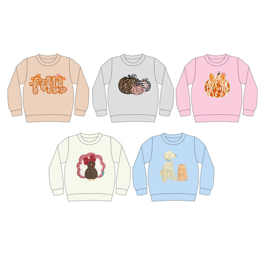 25.6.25 custom each style moq 5eta 4-6week Sibling Sister baby boy long sleeve top 1 and top 5 match family design