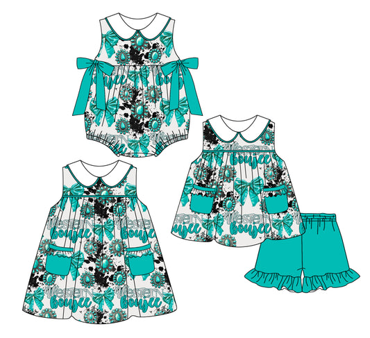 2.24 custom each style moq 5eta 4-6week Sibling Sisters baby girl short sleeve shorts sets and dress and rompers match family design