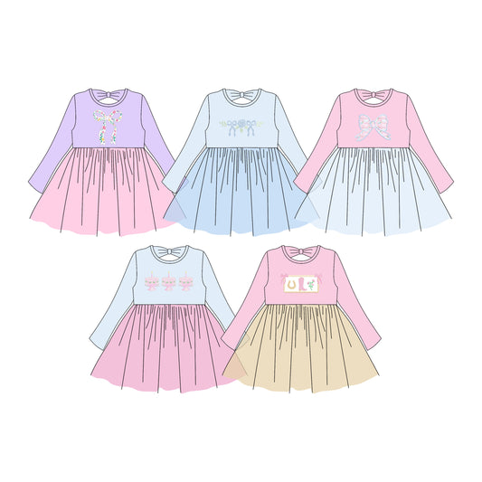 25.6.23 custom each style moq 5eta 4-6week Sibling Sisters Christmas baby girl long sleeve dress 1 and dress 5 match family design