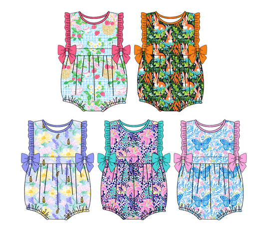 25.11.11 custom each style moq 5 eta 6-8week Sibling Sisters baby girl clothes short sleeve rompers 5 match family design