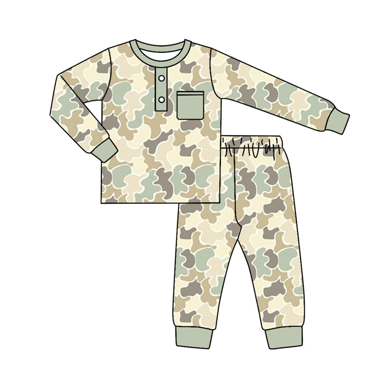 8.6 custom each style moq 5eta 4-6week Sibling Sister camouflage beige baby boys sets and rompers match family design