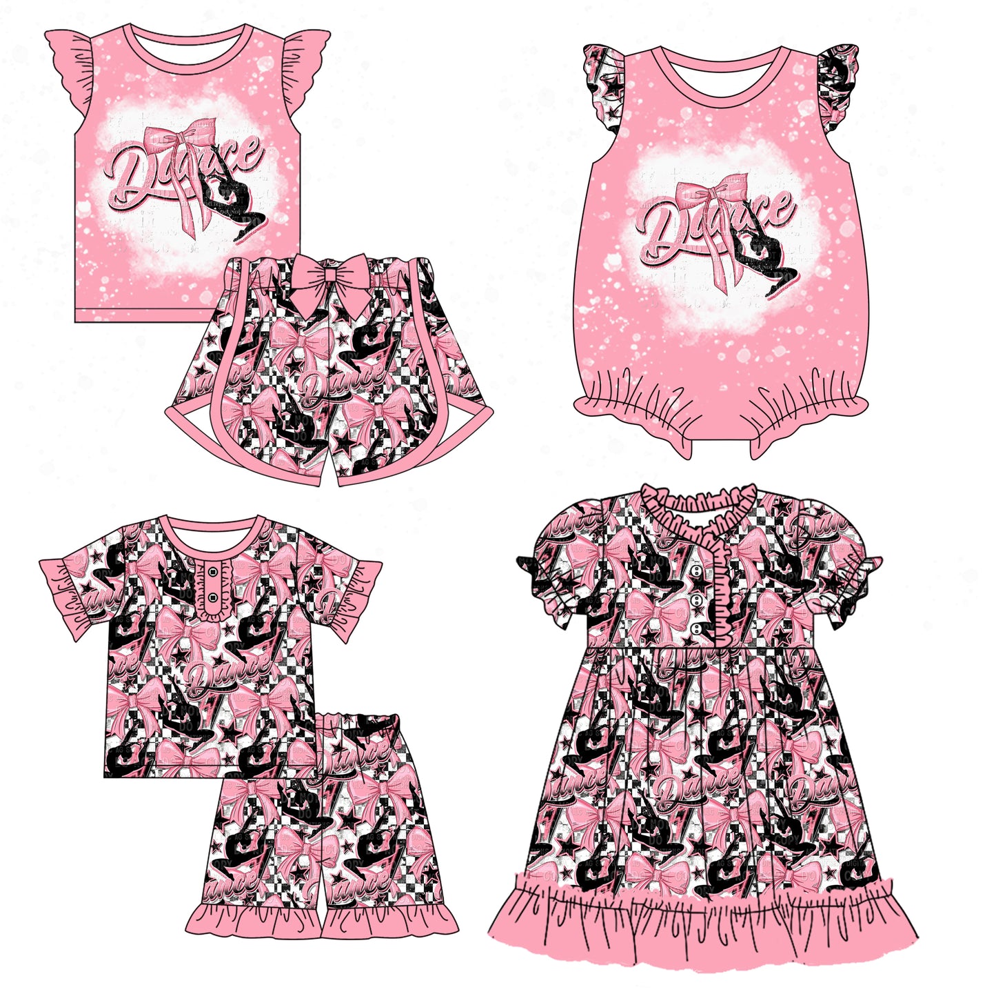 12.21 custom each style moq 5eta 4-6week Sibling Sister bow baby girl short sleeve shorts sets and sets 2 and girls romper and boy romper and dress match design