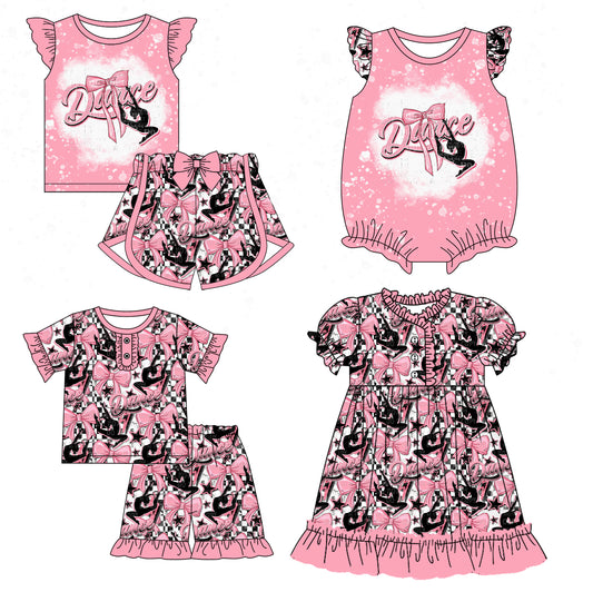 12.21 custom each style moq 5eta 4-6week Sibling Sister bow baby girl short sleeve shorts sets and sets 2 and girls romper and boy romper and dress match design