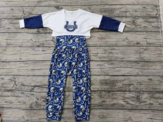 Custom summer teams baby girls clothes team long sleeve pants sets-25.8.2