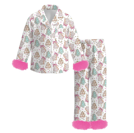 Custom moq 3 eta 7/8week moq 5 eta /4/5week baby girl clothes Christmas long Sleeve pants sets