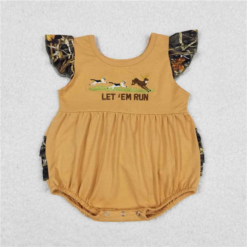 RTS NO MOQ ETA 5/7days arrived embriobery   duck girls romper  SR1219