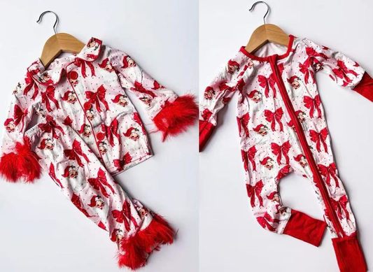 RTS Sibling baby girls clothes Christmas red long Sleeve pants sets and rompers