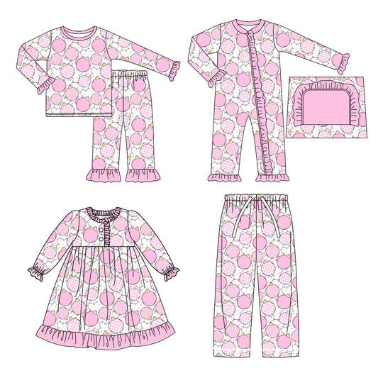 25.5.7 custom each style moq 5eta 4-6week Sibling Sisters baby girl long sleeve pants sets and romper and dress and adult pants match family design