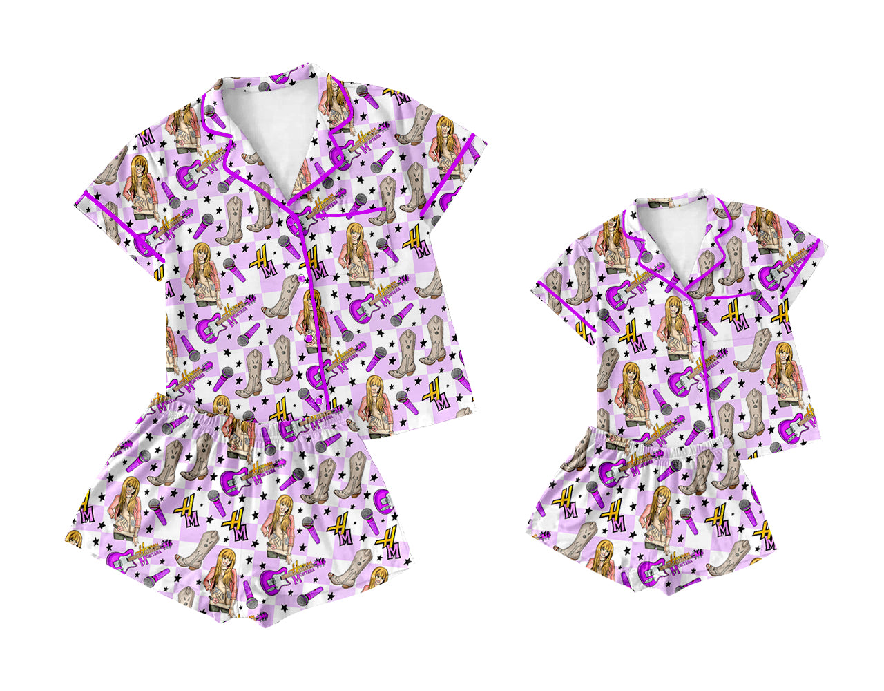 12.26 custom each style moq 5eta 4-6week Sibling Sister boots short sleeve shorts sets and adult sets match design