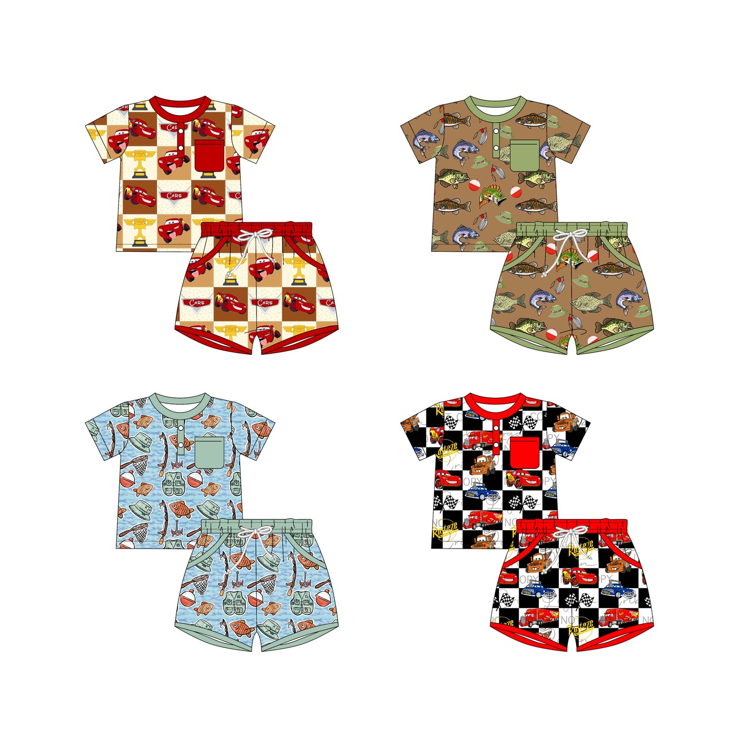 2.11 custom each style moq 5eta 4-6week Sibling Sister baby girls short sleeve shorts sets and set 4 match design