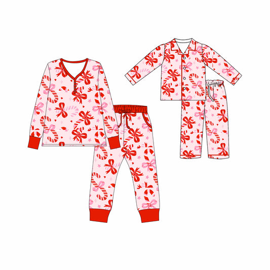 25.5.13 custom each style moq 5eta 4-6week Sibling Sister christmas long sleeve pants sets and adult sets match design
