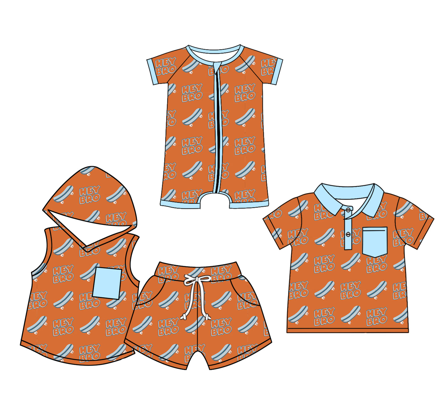 11.20 custom each style moq 5eta 4-6week Sibling Sister BRO baby boy short sleeve shorts sets and boy romper and top match design