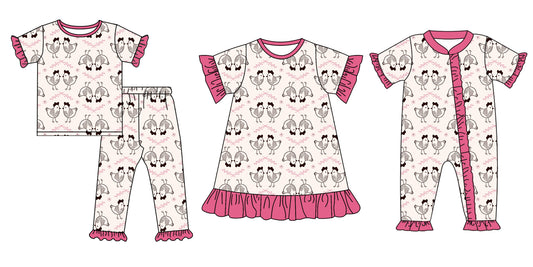 5.5 custom each style moq 5eta 4-6week Sibling Sisters hen baby girl short sleeve pants sets and dress and rompers match family design