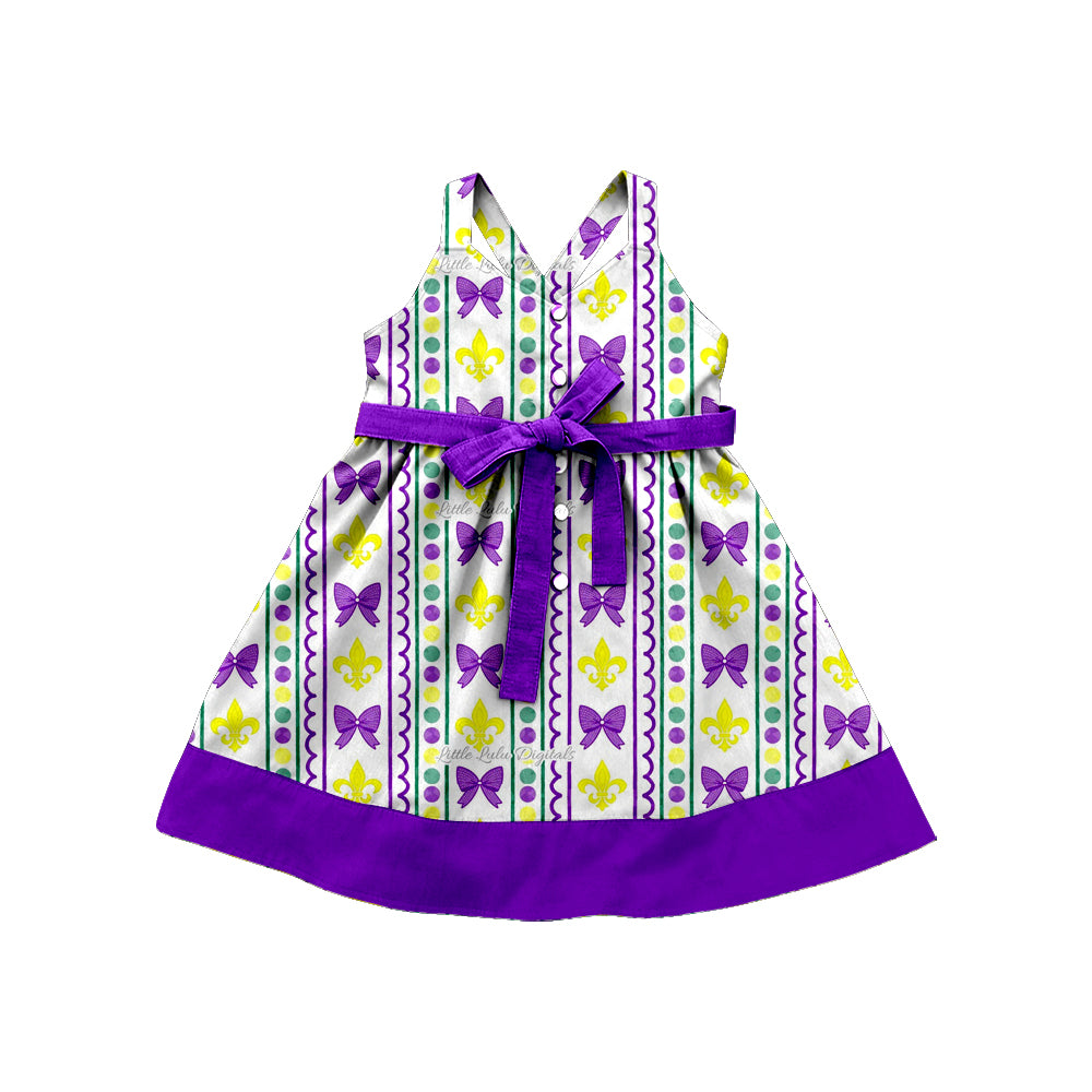 25.10.17 custom each style moq 5 eta 6-8week Sibling Sister mardi gras baby girl flying sleeve dress 6 match design