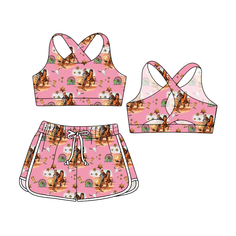 3.29 custom each style moq 5eta 4-6week Sibling Sister baby girls short sleeve set and set 3 match design